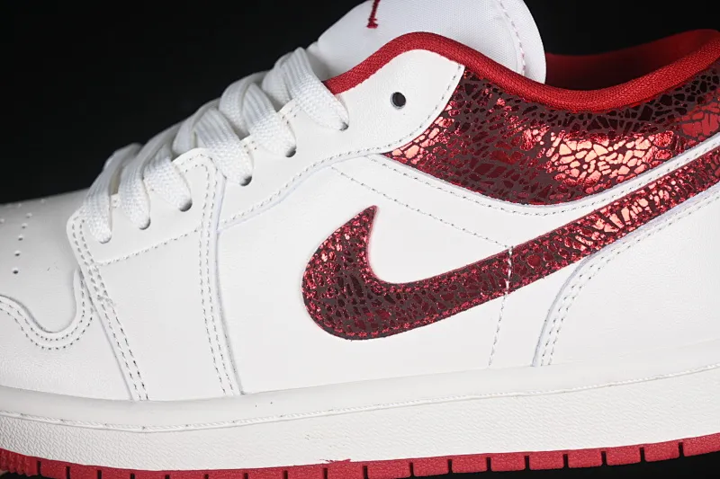 All categories Air Jordan Jordan series basketball shoes Air Jordan 1 Low Air Jordan 1 Low AJ1 Joe 1 white and red low-top cultural and casual sneakers HJ9338-106